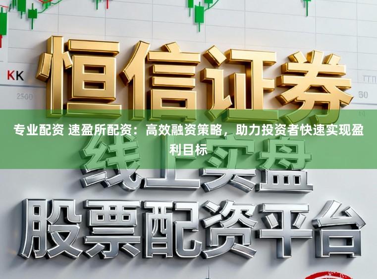 专业配资 速盈所配资：高效融资策略，助力投资者快速实现盈利目标